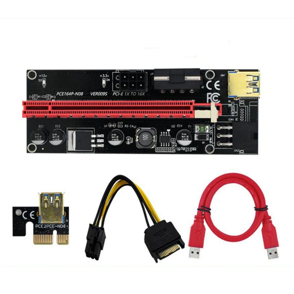 CypherPower 10Pcs/lot For Mining Card Pci-e 1x to 16x Graphics Card Usb3 0 Extension Ver009s Pci-e 1x to 16 X-ray